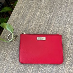 Kate Spade Red & Gold Keychain Wallet